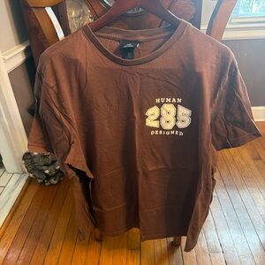 H & M Men’s Size XL Brown Short Sleeve Tee Shirt